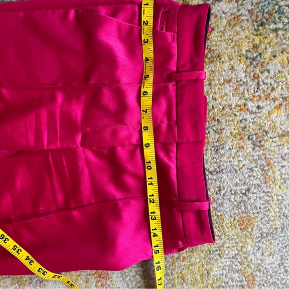 🩷The Kooples Fuchsia Suit Pants Silk Cropped - Picture 5 of 8